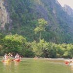 Kayaking was slow due to low water (dry season)