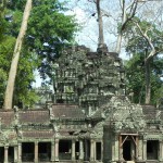 One of the still more intact temples
