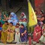 Women outside the pagoda at Pashupatinath