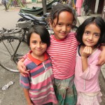 Nepali girls in Jhochhe district, Kathmandu