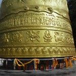 Spinning prayer wheel, reputed to be the largest one in the world, standing at a height of 24m