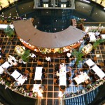 The posh restaurant in the Marina Bay Sands mall