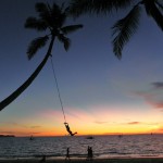 A sunset swing